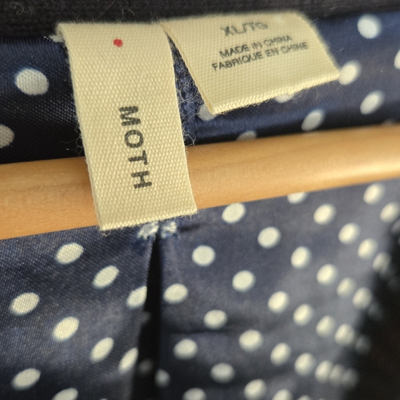 Anthropologie MOTH Cotton Blend Multicolor Striped Cardigan XL - Picture 5 of 7